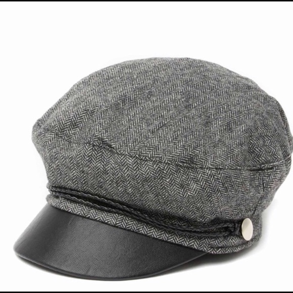 Vince Camuto Herringbone Military Cap - Picture 2 of 8